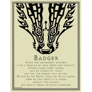 Badger Prayer Parchment Poster (8.5" x 11")