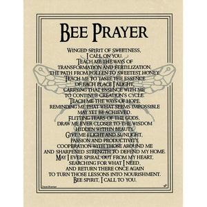 Bee Prayer Parchment Poster (8.5" x 11")
