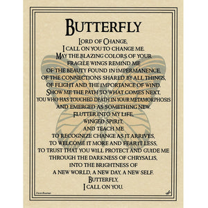 Butterfly Prayer Parchment Poster (8.5" x 11")