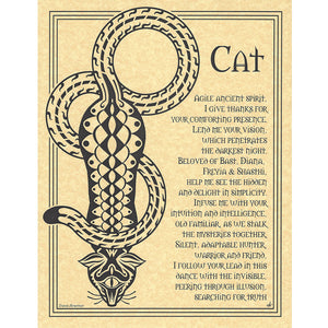 Cat Prayer Parchment Poster (8.5" x 11")
