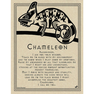 Chameleon Prayer Parchment Poster (8.5" x 11")