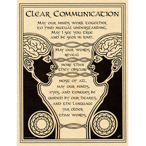 Clear Communication Parchment Poster (8.5