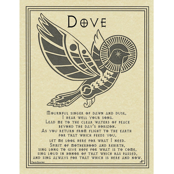 Dove Prayer Parchment Poster (8.5