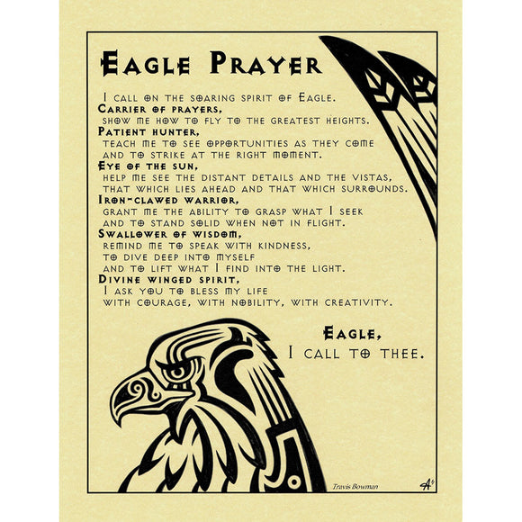 Eagle Prayer Parchment Poster (8.5