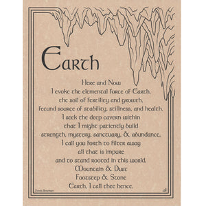 Earth Evocation Parchment Poster (8.5" x 11")