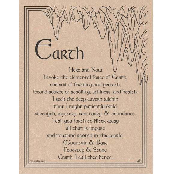Earth Evocation Parchment Poster (8.5