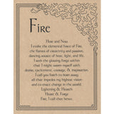 Fire Evocation Parchment Poster (8.5" x 11")
