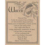 Water Evocation Parchment Poster (8.5" x 11")