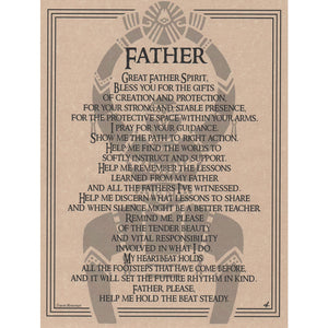 Father Prayer Parchment Poster (8.5" x 11")