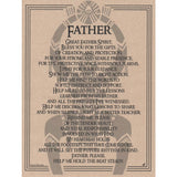 Father Prayer Parchment Poster (8.5" x 11")