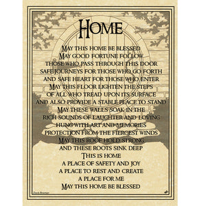 Home Blessing Parchment Poster (8.5" x 11")