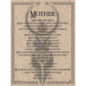 Mother Prayer Parchment Poster (8.5" x 11")