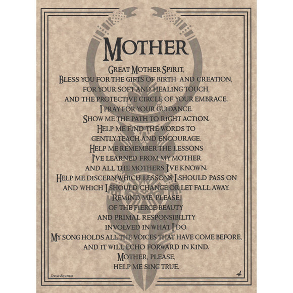 Mother Prayer Parchment Poster (8.5