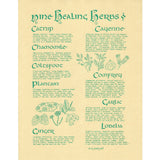 Nine Healing Herbs Parchment Poster (8.5" x 11")