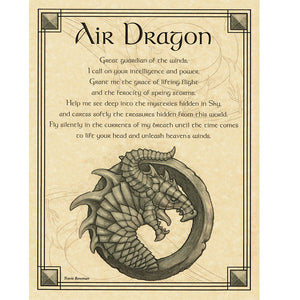 Air Dragon Parchment Poster (8.5" x 11")