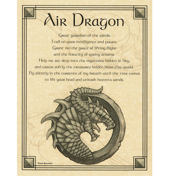 Air Dragon Parchment Poster (8.5