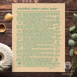 Celtic Trees Parchment Poster (8.5" x 11")