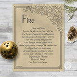 Fire Evocation Parchment Poster (8.5" x 11")