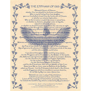 The Epiphany of Isis Parchment Poster (8.5" x 11")