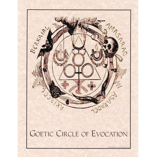 Evocation Personality Goetic Circle of Evocation Parchment Poster (8.5