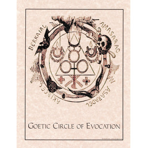 Goetic Circle of Evocation Parchment Poster (8.5" x 11")