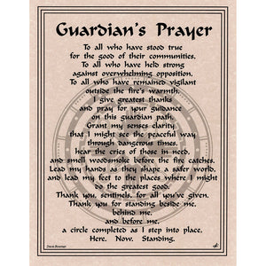 Guardian's Prayer Parchment Poster (8.5" x 11")
