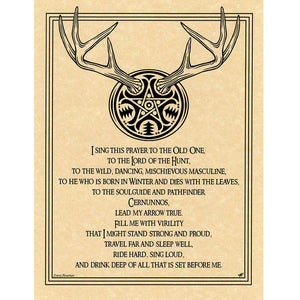 Horned Lord Parchment Poster (8.5" x 11")