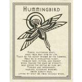 Hummingbird Prayer Parchment Poster (8.5" x 11")
