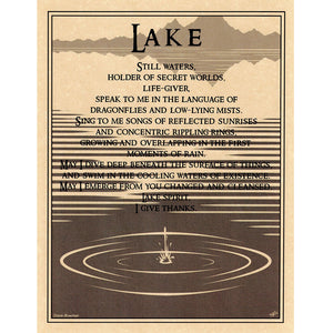 Lake Prayer Parchment Poster (8.5" x 11")