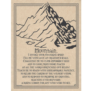 Mountain Prayer Parchment Poster (8.5" x 11")