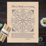 Pagan Calendar Parchment Poster (8.5" x 11")