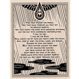 Rain Prayer Parchment Poster (8.5" x 11")