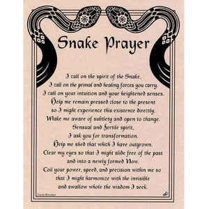 Snake Prayer Parchment Poster (8.5" x 11")