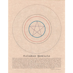 Talisman Pentacle Parchment Poster (8.5" x 11")