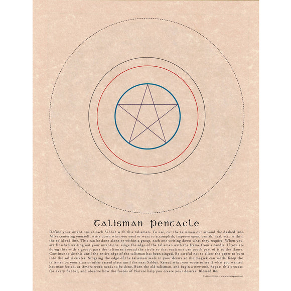 Talisman Pentacle Parchment Poster (8.5