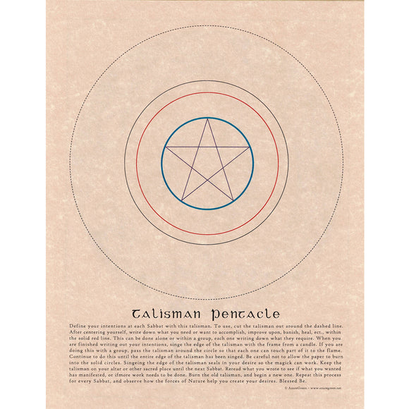 Talisman Pentacle Parchment Poster (8.5