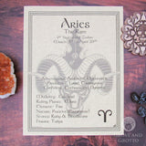 Aries Parchment Poster (8.5" x 11")