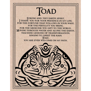 Toad Blessing Parchment Poster (8.5" x 11")