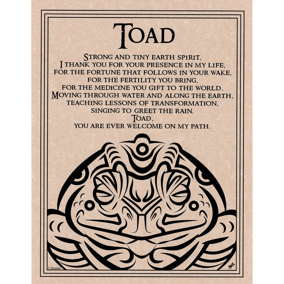 Toad Blessing Parchment Poster (8.5