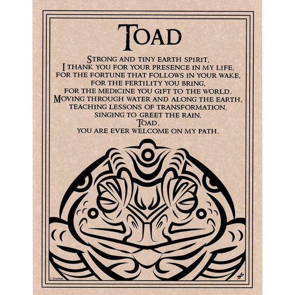 Toad Blessing Parchment Poster (8.5