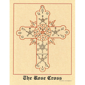 Rose Cross Parchment Poster (8.5" x 11")