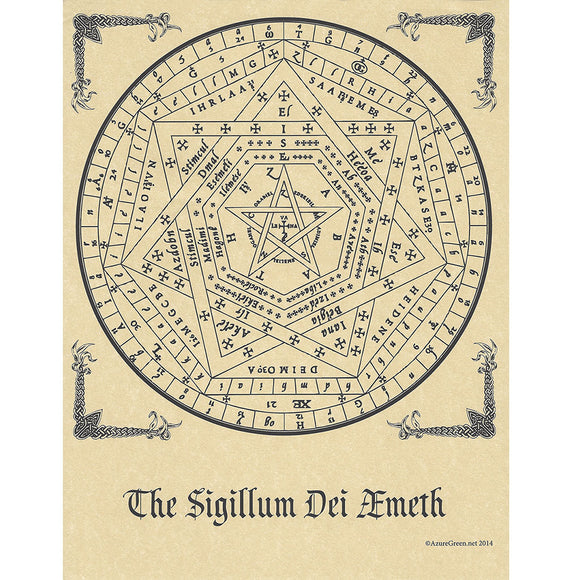 Sigillum Dei Aemeth Parchment Poster (8.5