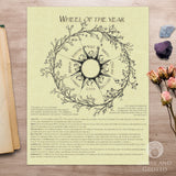 Wheel of the Year Parchment Poster (8.5" x 11")