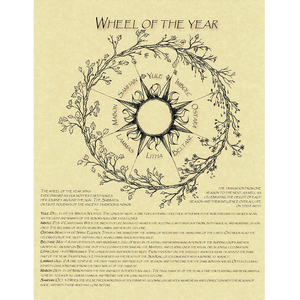 Wheel of the Year Parchment Poster (8.5" x 11")