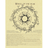 Wheel of the Year Parchment Poster (8.5" x 11")