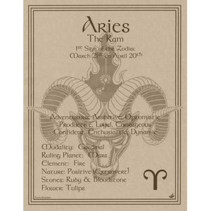 Aries Parchment Poster (8.5" x 11")