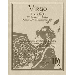 Virgo Parchment Poster (8.5" x 11")