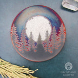 Full Moon Raku Altar Tile (4 Inches)