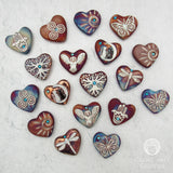 Raku Ceramic Heart (Hamsa)