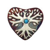 Raku Ceramic Heart (Tree of Life)